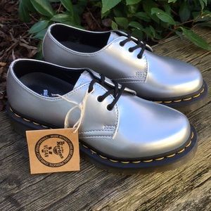 silver vegan doc martens